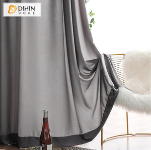 DIHIN HOME Modern Pure Grey Sheer Curtains,Half Blackout Grommet Window Curtain for Living Room ,52x63-inch,1 Panel Roman Shades Curtains Window Blinds custom curtains blackout curtains curtains for living room sheer curtains curtain fabric linen curtains kitchen curtains velvet curtains pinch pleat curtains bay window curtains outdoor curtains pleated curtains floral curtains dining room curtains kitchen valances drapes for bedroom patio curtains nursery curtains grommet curtains