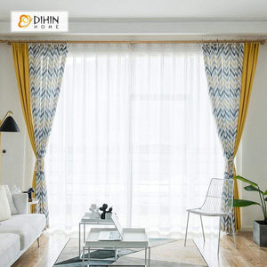 DIHIN HOME Modern Pure Yellow Spliced Curtains，Blackout Grommet Window Curtain for Living Room ,52x63-inch,1 Panel Roman Shades Curtains Window Blinds custom curtains blackout curtains curtains for living room sheer curtains curtain fabric linen curtains kitchen curtains velvet curtains pinch pleat curtains bay window curtains outdoor curtains pleated curtains floral curtains dining room curtains kitchen valances drapes for bedroom patio curtains nursery curtains grommet curtains