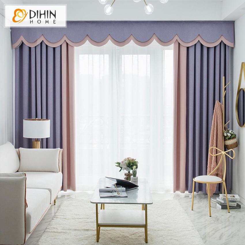 DIHIN HOME Modern Purple and Pink High Quality Valance ,Blackout Curtains Grommet Window Curtain for Living Room ,52x84-inch,1 Panel Roman Shades Curtains Window Blinds custom curtains blackout curtains curtains for living room sheer curtains curtain fabric linen curtains kitchen curtains velvet curtains pinch pleat curtains bay window curtains outdoor curtains pleated curtains floral curtains dining room curtains kitchen valances drapes for bedroom patio curtains nursery curtains grommet curtains