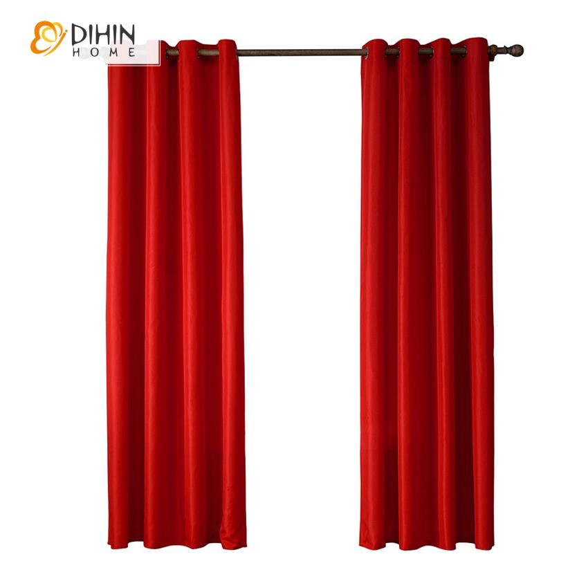 DIHIN HOME Modern Red Color Curtains,Blackout Grommet Window Curtain for Living Room ,52x63-inch,1 Panel Roman Shades Curtains Window Blinds custom curtains blackout curtains curtains for living room sheer curtains curtain fabric linen curtains kitchen curtains velvet curtains pinch pleat curtains bay window curtains outdoor curtains pleated curtains floral curtains dining room curtains kitchen valances drapes for bedroom patio curtains nursery curtains grommet curtains
