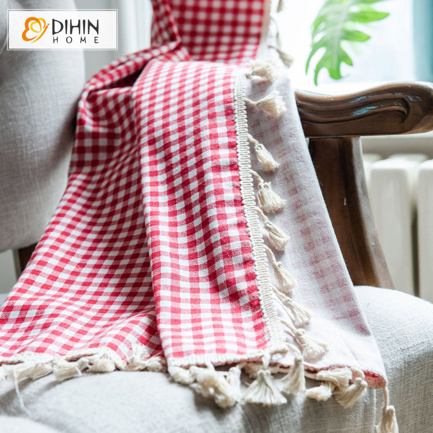 DIHIN HOME Modern Red Small Plaid,Blackout Grommet Window Curtain for Living Room ,52x63-inch,1 Panel Roman Shades Curtains Window Blinds custom curtains blackout curtains curtains for living room sheer curtains curtain fabric linen curtains kitchen curtains velvet curtains pinch pleat curtains bay window curtains outdoor curtains pleated curtains floral curtains dining room curtains kitchen valances drapes for bedroom patio curtains nursery curtains grommet curtains