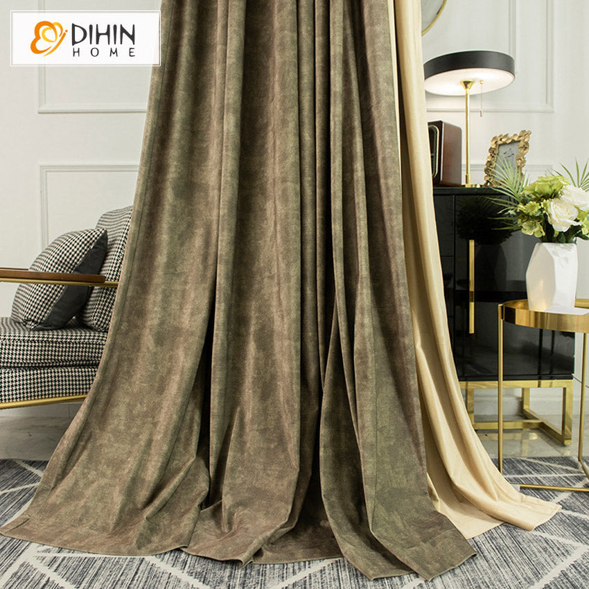 DIHIN HOME Modern Retro Coffee Color ,Blackout Curtains Grommet Window Curtain for Living Room,52x63-inch,1 Panel Roman Shades Curtains Window Blinds custom curtains blackout curtains curtains for living room sheer curtains curtain fabric linen curtains kitchen curtains velvet curtains pinch pleat curtains bay window curtains outdoor curtains pleated curtains floral curtains dining room curtains kitchen valances drapes for bedroom patio curtains nursery curtains grommet curtains