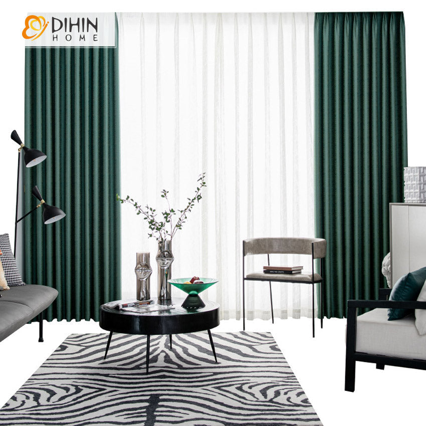 DIHIN HOME Modern Retro Green Color,Blackout Curtains Grommet Window Curtain for Living Room,52x63-inch,1 Panel Roman Shades Curtains Window Blinds custom curtains blackout curtains curtains for living room sheer curtains curtain fabric linen curtains kitchen curtains velvet curtains pinch pleat curtains bay window curtains outdoor curtains pleated curtains floral curtains dining room curtains kitchen valances drapes for bedroom patio curtains nursery curtains grommet curtains