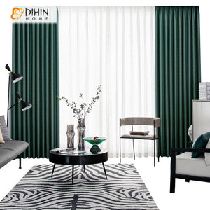 DIHIN HOME Modern Retro Green Color,Blackout Curtains Grommet Window Curtain for Living Room,52x63-inch,1 Panel Roman Shades Curtains Window Blinds custom curtains blackout curtains curtains for living room sheer curtains curtain fabric linen curtains kitchen curtains velvet curtains pinch pleat curtains bay window curtains outdoor curtains pleated curtains floral curtains dining room curtains kitchen valances drapes for bedroom patio curtains nursery curtains grommet curtains