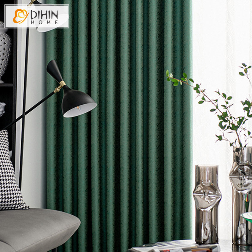 DIHIN HOME Modern Retro Green Color,Blackout Curtains Grommet Window Curtain for Living Room,52x63-inch,1 Panel Roman Shades Curtains Window Blinds custom curtains blackout curtains curtains for living room sheer curtains curtain fabric linen curtains kitchen curtains velvet curtains pinch pleat curtains bay window curtains outdoor curtains pleated curtains floral curtains dining room curtains kitchen valances drapes for bedroom patio curtains nursery curtains grommet curtains