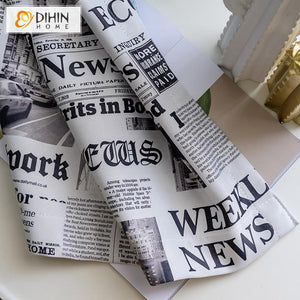 DIHIN HOME Modern Retro Old Newspaper Printed,Blackout Grommet Window Curtain for Living Room ,52x63-inch,1 Panel Roman Shades Curtains Window Blinds custom curtains blackout curtains curtains for living room sheer curtains curtain fabric linen curtains kitchen curtains velvet curtains pinch pleat curtains bay window curtains outdoor curtains pleated curtains floral curtains dining room curtains kitchen valances drapes for bedroom patio curtains nursery curtains grommet curtains