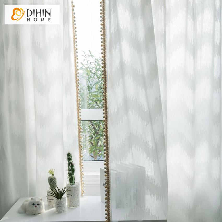 DIHIN HOME Modern Sheer Curtain With Bead Lace, Grommet Window Curtain for Living Room ,52x63-inch,1 Panel Roman Shades Curtains Window Blinds custom curtains blackout curtains curtains for living room sheer curtains curtain fabric linen curtains kitchen curtains velvet curtains pinch pleat curtains bay window curtains outdoor curtains pleated curtains floral curtains dining room curtains kitchen valances drapes for bedroom patio curtains nursery curtains grommet curtains
