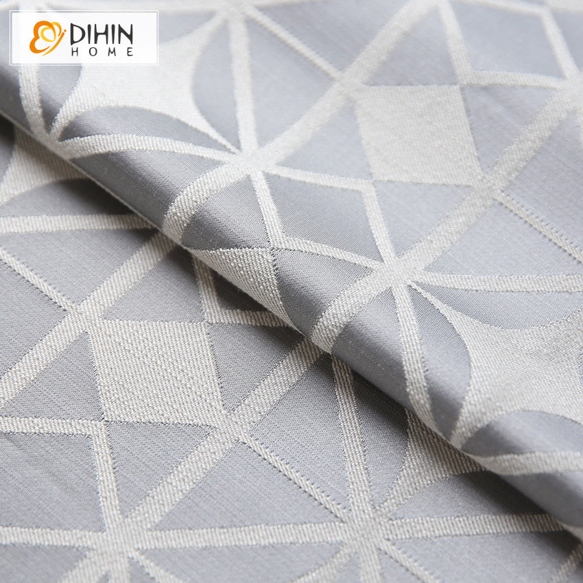 DIHIN HOME Modern Silver-gray High-precision Geometric Curtains,Blackout Grommet Window Curtain for Living Room ,52x63-inch,1 Panel Roman Shades Curtains Window Blinds custom curtains blackout curtains curtains for living room sheer curtains curtain fabric linen curtains kitchen curtains velvet curtains pinch pleat curtains bay window curtains outdoor curtains pleated curtains floral curtains dining room curtains kitchen valances drapes for bedroom patio curtains nursery curtains grommet curtains