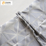 DIHIN HOME Modern Silver-gray High-precision Geometric Curtains,Blackout Grommet Window Curtain for Living Room ,52x63-inch,1 Panel Roman Shades Curtains Window Blinds custom curtains blackout curtains curtains for living room sheer curtains curtain fabric linen curtains kitchen curtains velvet curtains pinch pleat curtains bay window curtains outdoor curtains pleated curtains floral curtains dining room curtains kitchen valances drapes for bedroom patio curtains nursery curtains grommet curtains