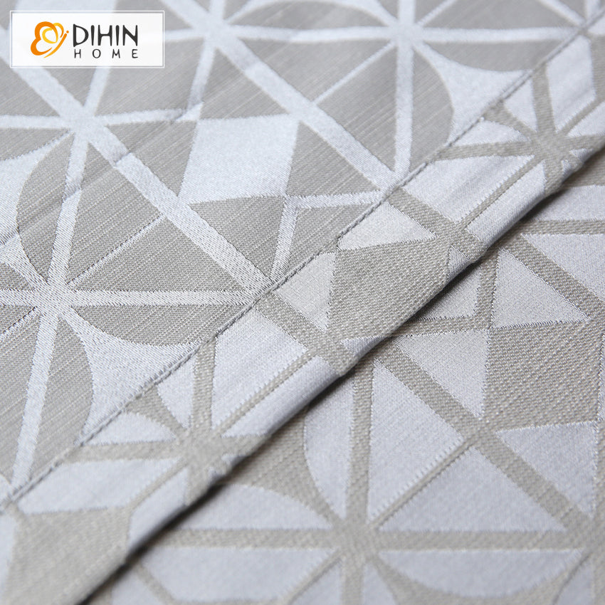 DIHIN HOME Modern Silver-gray High-precision Geometric Curtains,Blackout Grommet Window Curtain for Living Room ,52x63-inch,1 Panel Roman Shades Curtains Window Blinds custom curtains blackout curtains curtains for living room sheer curtains curtain fabric linen curtains kitchen curtains velvet curtains pinch pleat curtains bay window curtains outdoor curtains pleated curtains floral curtains dining room curtains kitchen valances drapes for bedroom patio curtains nursery curtains grommet curtains