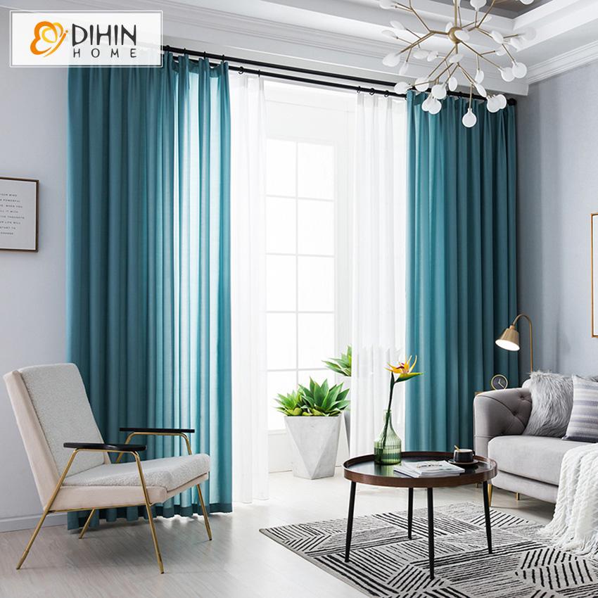 DIHIN HOME Modern Simple Blue Color Window Screening ,Sheer Curtain, Grommet Window Curtain for Living Room ,52x63-inch,1 Panel Roman Shades Curtains Window Blinds custom curtains blackout curtains curtains for living room sheer curtains curtain fabric linen curtains kitchen curtains velvet curtains pinch pleat curtains bay window curtains outdoor curtains pleated curtains floral curtains dining room curtains kitchen valances drapes for bedroom patio curtains nursery curtains grommet curtains