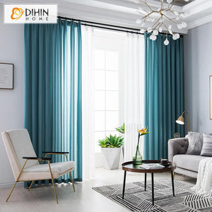 DIHIN HOME Modern Simple Blue Color Window Screening ,Sheer Curtain, Grommet Window Curtain for Living Room ,52x63-inch,1 Panel Roman Shades Curtains Window Blinds custom curtains blackout curtains curtains for living room sheer curtains curtain fabric linen curtains kitchen curtains velvet curtains pinch pleat curtains bay window curtains outdoor curtains pleated curtains floral curtains dining room curtains kitchen valances drapes for bedroom patio curtains nursery curtains grommet curtains