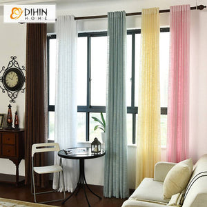 DIHIN HOME Modern Simple Cotto Linen Sheer Curtains,Blackout Grommet Window Curtain for Living Room ,52x63-inch,1 Panel Roman Shades Curtains Window Blinds custom curtains blackout curtains curtains for living room sheer curtains curtain fabric linen curtains kitchen curtains velvet curtains pinch pleat curtains bay window curtains outdoor curtains pleated curtains floral curtains dining room curtains kitchen valances drapes for bedroom patio curtains nursery curtains grommet curtains