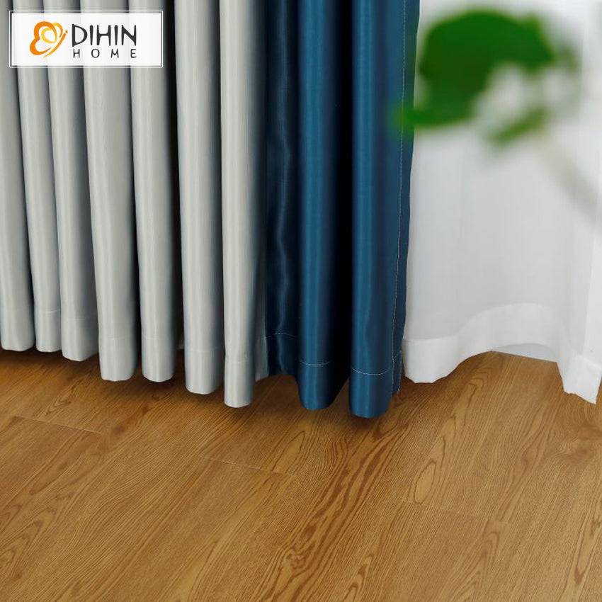DIHIN HOME Modern Simple Grey and Blue Color Printed,Blackout Grommet Window Curtain for Living Room ,52x63-inch,1 Panel Roman Shades Curtains Window Blinds custom curtains blackout curtains curtains for living room sheer curtains curtain fabric linen curtains kitchen curtains velvet curtains pinch pleat curtains bay window curtains outdoor curtains pleated curtains floral curtains dining room curtains kitchen valances drapes for bedroom patio curtains nursery curtains grommet curtains
