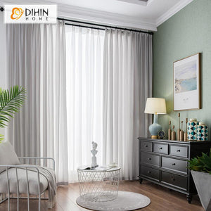 DIHIN HOME Modern Simple Light Grey Color Window Screening ,Sheer Curtain, Grommet Window Curtain for Living Room ,52x63-inch,1 Panel Roman Shades Curtains Window Blinds custom curtains blackout curtains curtains for living room sheer curtains curtain fabric linen curtains kitchen curtains velvet curtains pinch pleat curtains bay window curtains outdoor curtains pleated curtains floral curtains dining room curtains kitchen valances drapes for bedroom patio curtains nursery curtains grommet curtains