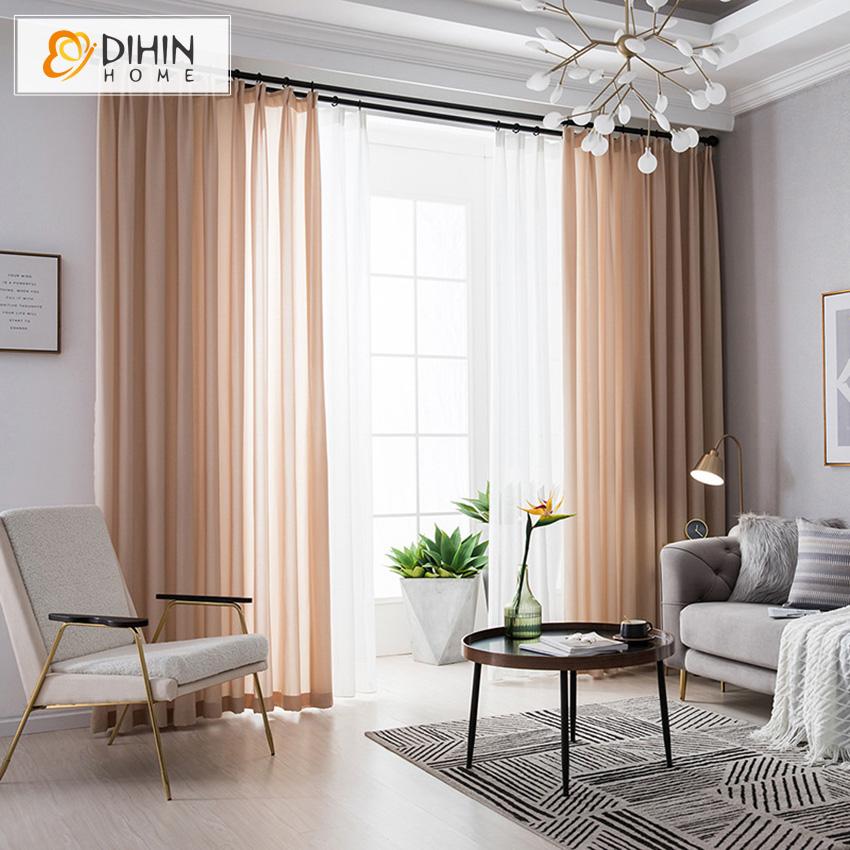 DIHIN HOME Modern Simple Pastel Peach Color Window Screening ,Sheer Curtain, Grommet Window Curtain for Living Room ,52x63-inch,1 Panel Roman Shades Curtains Window Blinds custom curtains blackout curtains curtains for living room sheer curtains curtain fabric linen curtains kitchen curtains velvet curtains pinch pleat curtains bay window curtains outdoor curtains pleated curtains floral curtains dining room curtains kitchen valances drapes for bedroom patio curtains nursery curtains grommet curtains