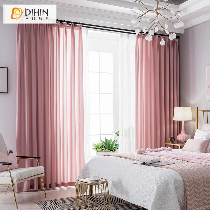 DIHIN HOME Modern Simple Pink Color Window Screening ,Sheer Curtain, Grommet Window Curtain for Living Room ,52x63-inch,1 Panel Roman Shades Curtains Window Blinds custom curtains blackout curtains curtains for living room sheer curtains curtain fabric linen curtains kitchen curtains velvet curtains pinch pleat curtains bay window curtains outdoor curtains pleated curtains floral curtains dining room curtains kitchen valances drapes for bedroom patio curtains nursery curtains grommet curtains