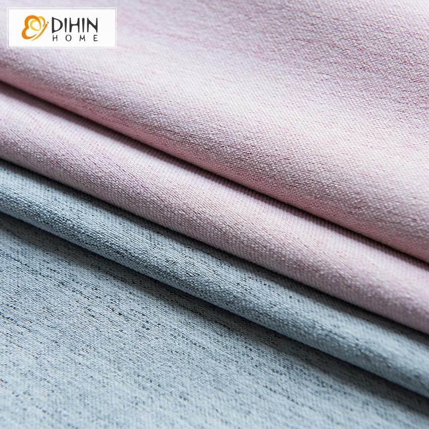 DIHIN HOME Modern Simple Style Pink and Grey Spliced Curtain With Valance ,Blackout Curtains Grommet Window Curtain for Living Room ,52x84-inch,1 Panel Roman Shades Window Curtains Curtains Window Blinds Curtains Drapes linen drapery curtains and drapes windows drapes custom curtains blackout curtains curtains for living room window shades sheer curtains curtain fabric window treatments custom drapery