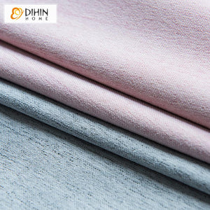 DIHIN HOME Modern Simple Style Pink and Grey Spliced Curtain With Valance ,Blackout Curtains Grommet Window Curtain for Living Room ,52x84-inch,1 Panel Roman Shades Window Curtains Curtains Window Blinds Curtains Drapes linen drapery curtains and drapes windows drapes custom curtains blackout curtains curtains for living room window shades sheer curtains curtain fabric window treatments custom drapery
