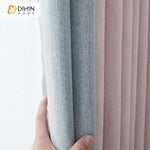 DIHIN HOME Modern Simple Style Pink and Grey Spliced Curtain With Valance ,Blackout Curtains Grommet Window Curtain for Living Room ,52x84-inch,1 Panel Roman Shades Window Curtains Curtains Window Blinds Curtains Drapes linen drapery curtains and drapes windows drapes custom curtains blackout curtains curtains for living room window shades sheer curtains curtain fabric window treatments custom drapery