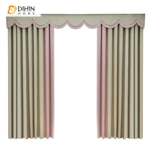 DIHIN HOME Modern Simple Style Spliced Curtain With Valance ,Blackout Curtains Grommet Window Curtain for Living Room ,52x84-inch,1 Panel Roman Shades Curtains Window Blinds custom curtains blackout curtains curtains for living room sheer curtains curtain fabric linen curtains kitchen curtains velvet curtains pinch pleat curtains bay window curtains outdoor curtains pleated curtains floral curtains dining room curtains kitchen valances drapes for bedroom patio curtains nursery curtains grommet curtains