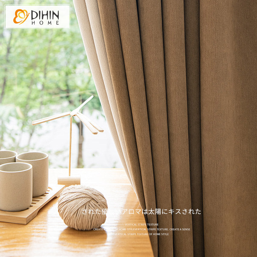 DIHIN HOME Modern Simple Thickening Coffee Color,Blackout Grommet Window Curtain for Living Room ,52x63-inch,1 Panel Roman Shades Curtains Window Blinds custom curtains blackout curtains curtains for living room sheer curtains curtain fabric linen curtains kitchen curtains velvet curtains pinch pleat curtains bay window curtains outdoor curtains pleated curtains floral curtains dining room curtains kitchen valances drapes for bedroom patio curtains nursery curtains grommet curtains