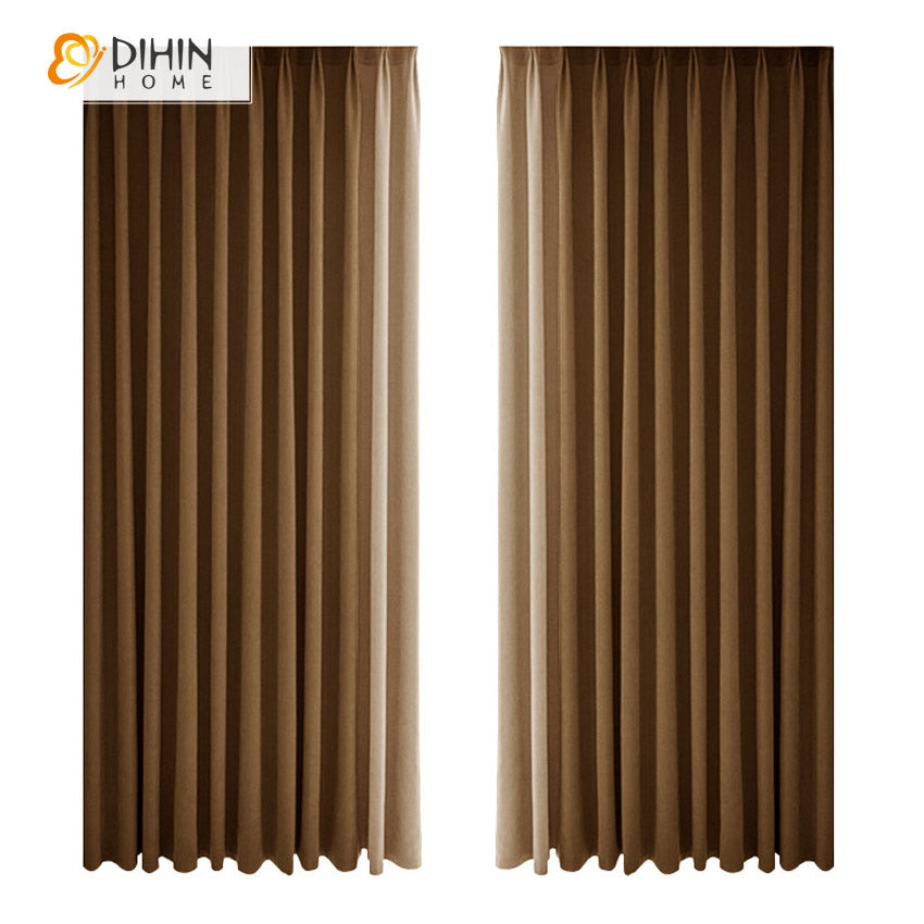 DIHIN HOME Modern Simple Thickening Coffee Color,Blackout Grommet Window Curtain for Living Room ,52x63-inch,1 Panel Roman Shades Curtains Window Blinds custom curtains blackout curtains curtains for living room sheer curtains curtain fabric linen curtains kitchen curtains velvet curtains pinch pleat curtains bay window curtains outdoor curtains pleated curtains floral curtains dining room curtains kitchen valances drapes for bedroom patio curtains nursery curtains grommet curtains