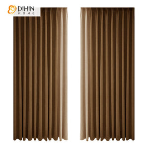 DIHIN HOME Modern Simple Thickening Coffee Color,Blackout Grommet Window Curtain for Living Room ,52x63-inch,1 Panel Roman Shades Curtains Window Blinds custom curtains blackout curtains curtains for living room sheer curtains curtain fabric linen curtains kitchen curtains velvet curtains pinch pleat curtains bay window curtains outdoor curtains pleated curtains floral curtains dining room curtains kitchen valances drapes for bedroom patio curtains nursery curtains grommet curtains