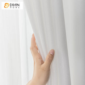 DIHIN HOME Modern Simple White Sheer Curtain,Grommet Window Curtain for Living Room ,52x63-inch,1 Panel Roman Shades Curtains Window Blinds custom curtains blackout curtains curtains for living room sheer curtains curtain fabric linen curtains kitchen curtains velvet curtains pinch pleat curtains bay window curtains outdoor curtains pleated curtains floral curtains dining room curtains kitchen valances drapes for bedroom patio curtains nursery curtains grommet curtains