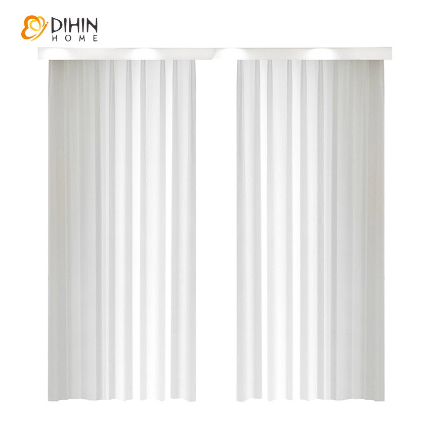 DIHIN HOME Modern Simple White Sheer Curtain,Grommet Window Curtain for Living Room ,52x63-inch,1 Panel Roman Shades Curtains Window Blinds custom curtains blackout curtains curtains for living room sheer curtains curtain fabric linen curtains kitchen curtains velvet curtains pinch pleat curtains bay window curtains outdoor curtains pleated curtains floral curtains dining room curtains kitchen valances drapes for bedroom patio curtains nursery curtains grommet curtains