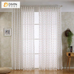 DIHIN HOME Modern Small Dots Embroidered,Sheer Curtain, Grommet Window Curtain for Living Room ,52x63-inch,1 Panel Roman Shades Curtains Window Blinds custom curtains blackout curtains curtains for living room sheer curtains curtain fabric linen curtains kitchen curtains velvet curtains pinch pleat curtains bay window curtains outdoor curtains pleated curtains floral curtains dining room curtains kitchen valances drapes for bedroom patio curtains nursery curtains grommet curtains
