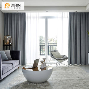 DIHIN HOME Modern Smoke Grey Color Velvet,Blackout Grommet Window Curtain for Living Room ,52x63-inch,1 Panel Roman Shades Curtains Window Blinds custom curtains blackout curtains curtains for living room sheer curtains curtain fabric linen curtains kitchen curtains velvet curtains pinch pleat curtains bay window curtains outdoor curtains pleated curtains floral curtains dining room curtains kitchen valances drapes for bedroom patio curtains nursery curtains grommet curtains