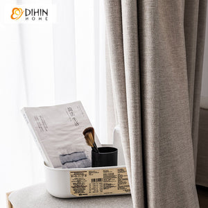 DIHIN HOME Modern Solid Color Cotton Linen Cloth,Blackout Grommet Window Curtain for Living Room ,52x63-inch,1 Panel Roman Shades Curtains Window Blinds custom curtains blackout curtains curtains for living room sheer curtains curtain fabric linen curtains kitchen curtains velvet curtains pinch pleat curtains bay window curtains outdoor curtains pleated curtains floral curtains dining room curtains kitchen valances drapes for bedroom patio curtains nursery curtains grommet curtains