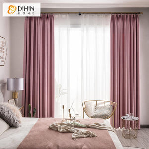 DIHIN HOME Modern Solid Pink Printed,Blackout Grommet Window Curtain for Living Room ,52x63-inch,1 Panel Roman Shades Curtains Window Blinds custom curtains blackout curtains curtains for living room sheer curtains curtain fabric linen curtains kitchen curtains velvet curtains pinch pleat curtains bay window curtains outdoor curtains pleated curtains floral curtains dining room curtains kitchen valances drapes for bedroom patio curtains nursery curtains grommet curtains