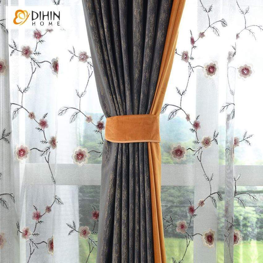 DIHIN HOME Modern Spliced Curtains，Blackout Grommet Window Curtain for Living Room ,52x63-inch,1 Panel Roman Shades Curtains Window Blinds custom curtains blackout curtains curtains for living room sheer curtains curtain fabric linen curtains kitchen curtains velvet curtains pinch pleat curtains bay window curtains outdoor curtains pleated curtains floral curtains dining room curtains kitchen valances drapes for bedroom patio curtains nursery curtains grommet curtains