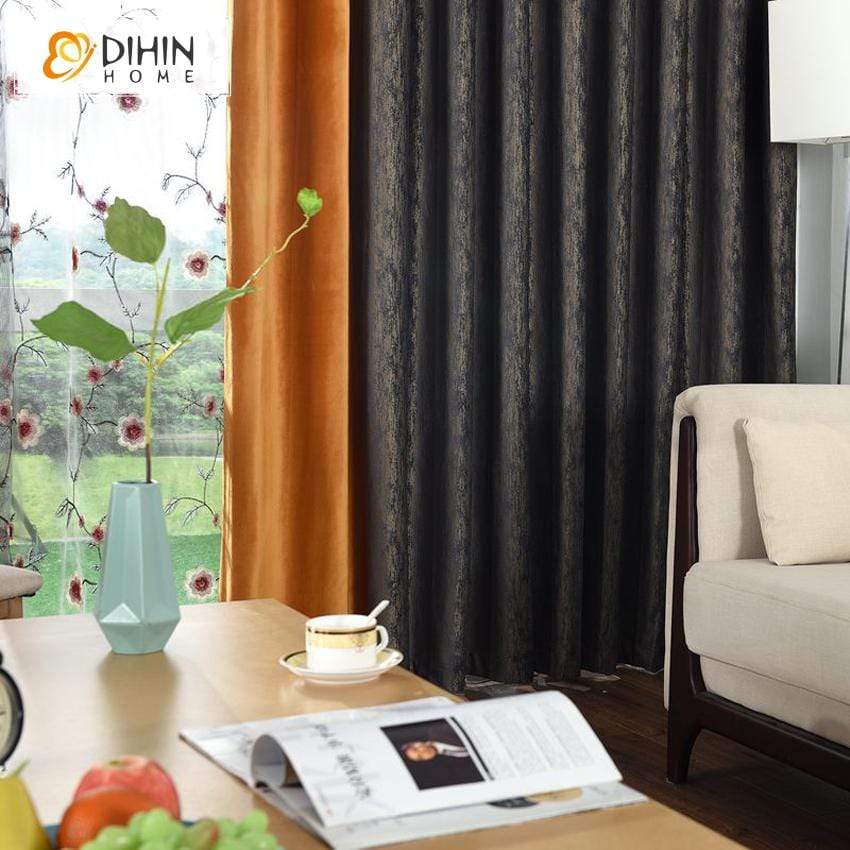 DIHIN HOME Modern Spliced Curtains，Blackout Grommet Window Curtain for Living Room ,52x63-inch,1 Panel Roman Shades Curtains Window Blinds custom curtains blackout curtains curtains for living room sheer curtains curtain fabric linen curtains kitchen curtains velvet curtains pinch pleat curtains bay window curtains outdoor curtains pleated curtains floral curtains dining room curtains kitchen valances drapes for bedroom patio curtains nursery curtains grommet curtains