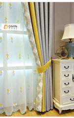 DIHIN HOME Modern Spliced Geometric Printed,Blackout Grommet Window Curtain for Living Room ,52x63-inch,1 Panel Roman Shades Curtains Window Blinds custom curtains blackout curtains curtains for living room sheer curtains curtain fabric linen curtains kitchen curtains velvet curtains pinch pleat curtains bay window curtains outdoor curtains pleated curtains floral curtains dining room curtains kitchen valances drapes for bedroom patio curtains nursery curtains grommet curtains