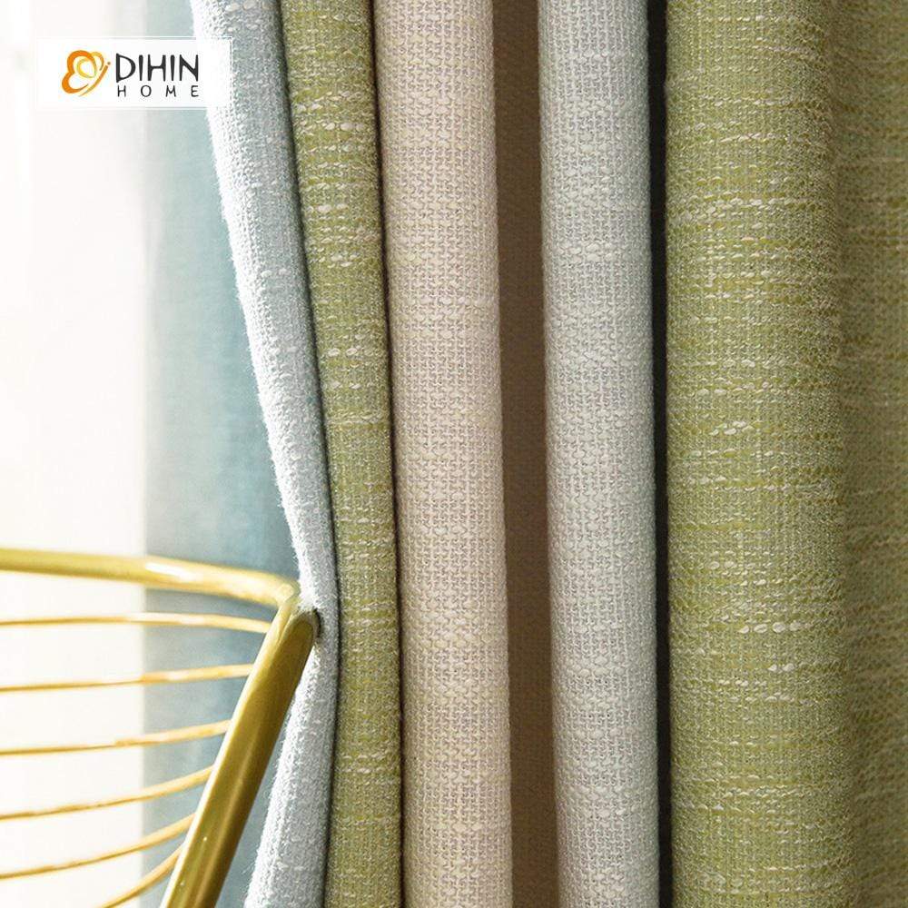 DIHIN HOME Modern Striped Coloful Curtains，Blackout Grommet Window Curtain for Living Room ,52x63-inch,1 Panel Roman Shades Curtains Window Blinds custom curtains blackout curtains curtains for living room sheer curtains curtain fabric linen curtains kitchen curtains velvet curtains pinch pleat curtains bay window curtains outdoor curtains pleated curtains floral curtains dining room curtains kitchen valances drapes for bedroom patio curtains nursery curtains grommet curtains