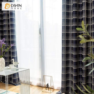 DIHIN HOME Modern Striped Curtains,Blackout Grommet Window Curtain for Living Room ,52x63-inch,1 Panel Roman Shades Curtains Window Blinds custom curtains blackout curtains curtains for living room sheer curtains curtain fabric linen curtains kitchen curtains velvet curtains pinch pleat curtains bay window curtains outdoor curtains pleated curtains floral curtains dining room curtains kitchen valances drapes for bedroom patio curtains nursery curtains grommet curtains