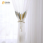 DIHIN HOME Modern Striped Embroidered Sheer Curtain, Grommet Window Curtain for Living Room ,52x63-inch,1 Panel Roman Shades Curtains Window Blinds custom curtains blackout curtains curtains for living room sheer curtains curtain fabric linen curtains kitchen curtains velvet curtains pinch pleat curtains bay window curtains outdoor curtains pleated curtains floral curtains dining room curtains kitchen valances drapes for bedroom patio curtains nursery curtains grommet curtains