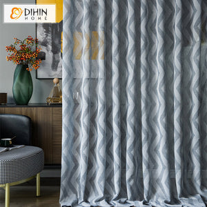 DIHIN HOME Modern Striped Sheer Curtain,Grommet Window Curtain for Living Room,52x63-inch,1 Panel Roman Shades Curtains Window Blinds custom curtains blackout curtains curtains for living room sheer curtains curtain fabric linen curtains kitchen curtains velvet curtains pinch pleat curtains bay window curtains outdoor curtains pleated curtains floral curtains dining room curtains kitchen valances drapes for bedroom patio curtains nursery curtains grommet curtains