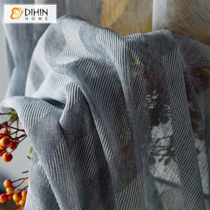 DIHIN HOME Modern Striped Sheer Curtain,Grommet Window Curtain for Living Room,52x63-inch,1 Panel Roman Shades Curtains Window Blinds custom curtains blackout curtains curtains for living room sheer curtains curtain fabric linen curtains kitchen curtains velvet curtains pinch pleat curtains bay window curtains outdoor curtains pleated curtains floral curtains dining room curtains kitchen valances drapes for bedroom patio curtains nursery curtains grommet curtains