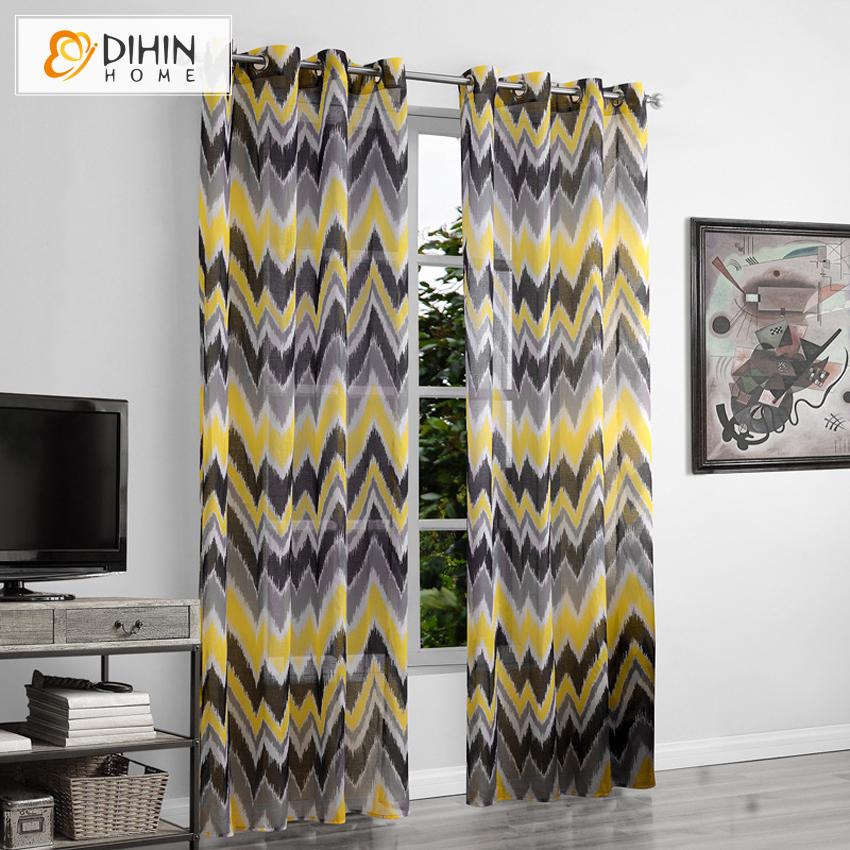 DIHIN HOME Modern Striped Waves Printed Curtains ,Blackout Grommet Window Curtain for Living Room ,52x63-inch,1 Panel Roman Shades Curtains Window Blinds custom curtains blackout curtains curtains for living room sheer curtains curtain fabric linen curtains kitchen curtains velvet curtains pinch pleat curtains bay window curtains outdoor curtains pleated curtains floral curtains dining room curtains kitchen valances drapes for bedroom patio curtains nursery curtains grommet curtains