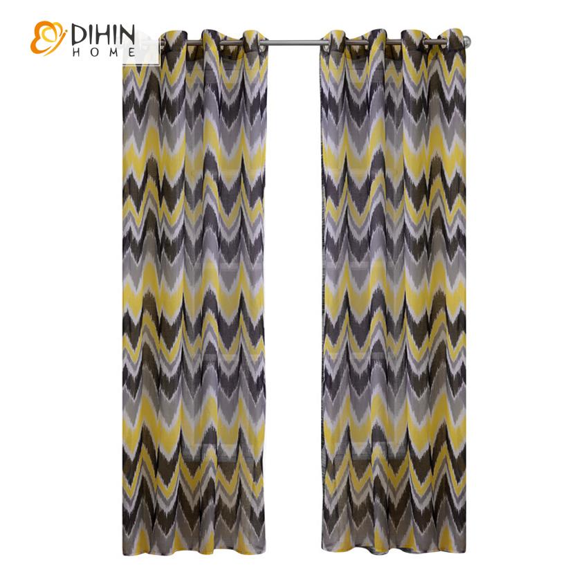 DIHIN HOME Modern Striped Waves Printed Curtains ,Blackout Grommet Window Curtain for Living Room ,52x63-inch,1 Panel Roman Shades Curtains Window Blinds custom curtains blackout curtains curtains for living room sheer curtains curtain fabric linen curtains kitchen curtains velvet curtains pinch pleat curtains bay window curtains outdoor curtains pleated curtains floral curtains dining room curtains kitchen valances drapes for bedroom patio curtains nursery curtains grommet curtains