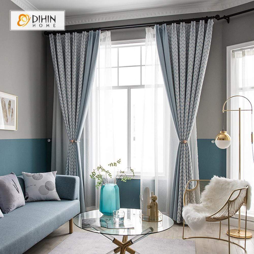 DIHIN HOME Modern Stripes Printed Spliced Curtains，Blackout Grommet Window Curtain for Living Room ,52x63-inch,1 Panel Roman Shades Curtains Window Blinds custom curtains blackout curtains curtains for living room sheer curtains curtain fabric linen curtains kitchen curtains velvet curtains pinch pleat curtains bay window curtains outdoor curtains pleated curtains floral curtains dining room curtains kitchen valances drapes for bedroom patio curtains nursery curtains grommet curtains