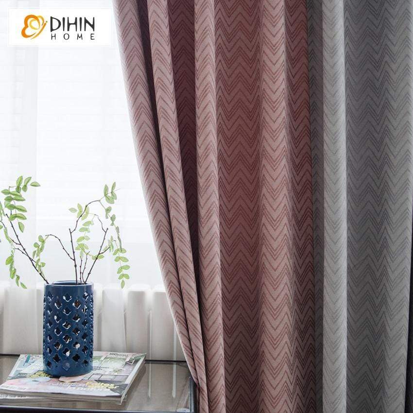 DIHIN HOME Modern Stripes Spliced Curtains，Blackout Grommet Window Curtain for Living Room ,52x63-inch,1 Panel Roman Shades Curtains Window Blinds custom curtains blackout curtains curtains for living room sheer curtains curtain fabric linen curtains kitchen curtains velvet curtains pinch pleat curtains bay window curtains outdoor curtains pleated curtains floral curtains dining room curtains kitchen valances drapes for bedroom patio curtains nursery curtains grommet curtains