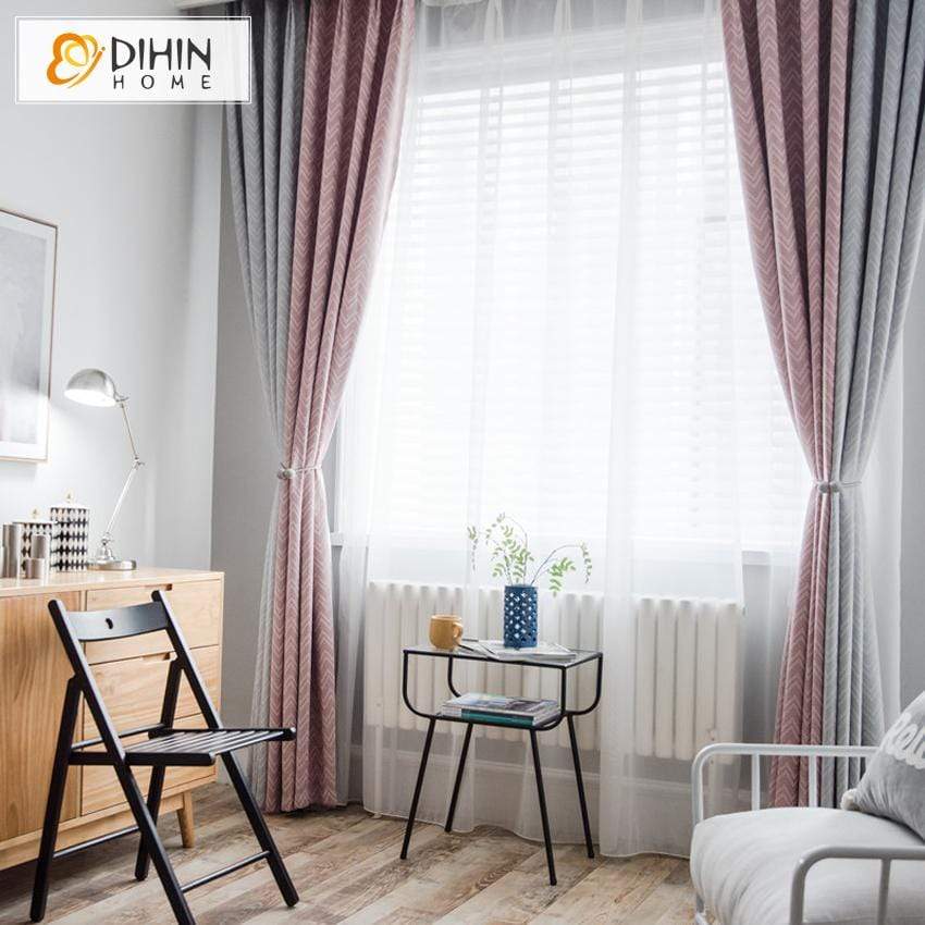DIHIN HOME Modern Stripes Spliced Curtains，Blackout Grommet Window Curtain for Living Room ,52x63-inch,1 Panel Roman Shades Curtains Window Blinds custom curtains blackout curtains curtains for living room sheer curtains curtain fabric linen curtains kitchen curtains velvet curtains pinch pleat curtains bay window curtains outdoor curtains pleated curtains floral curtains dining room curtains kitchen valances drapes for bedroom patio curtains nursery curtains grommet curtains