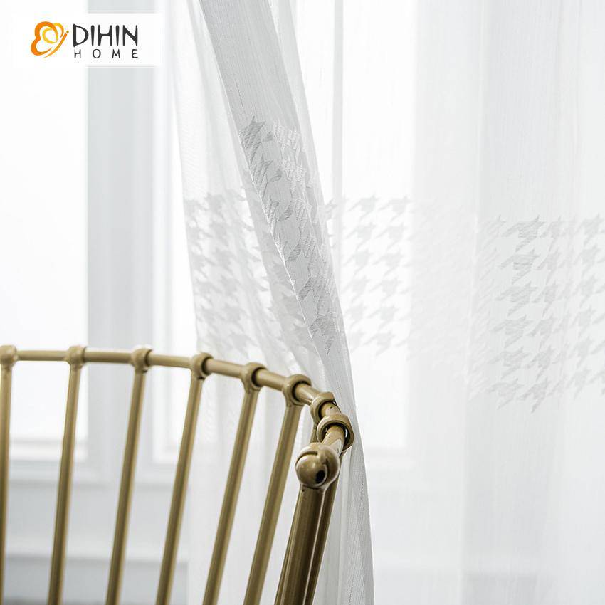 DIHIN HOME Modern Sweet Pink Houndstooth Embroidered,Blackout Grommet Window Curtain for Living Room ,52x63-inch,1 Panel Roman Shades Curtains Window Blinds custom curtains blackout curtains curtains for living room sheer curtains curtain fabric linen curtains kitchen curtains velvet curtains pinch pleat curtains bay window curtains outdoor curtains pleated curtains floral curtains dining room curtains kitchen valances drapes for bedroom patio curtains nursery curtains grommet curtains