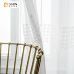 DIHIN HOME Modern Sweet Pink Houndstooth Embroidered,Blackout Grommet Window Curtain for Living Room ,52x63-inch,1 Panel Roman Shades Curtains Window Blinds custom curtains blackout curtains curtains for living room sheer curtains curtain fabric linen curtains kitchen curtains velvet curtains pinch pleat curtains bay window curtains outdoor curtains pleated curtains floral curtains dining room curtains kitchen valances drapes for bedroom patio curtains nursery curtains grommet curtains