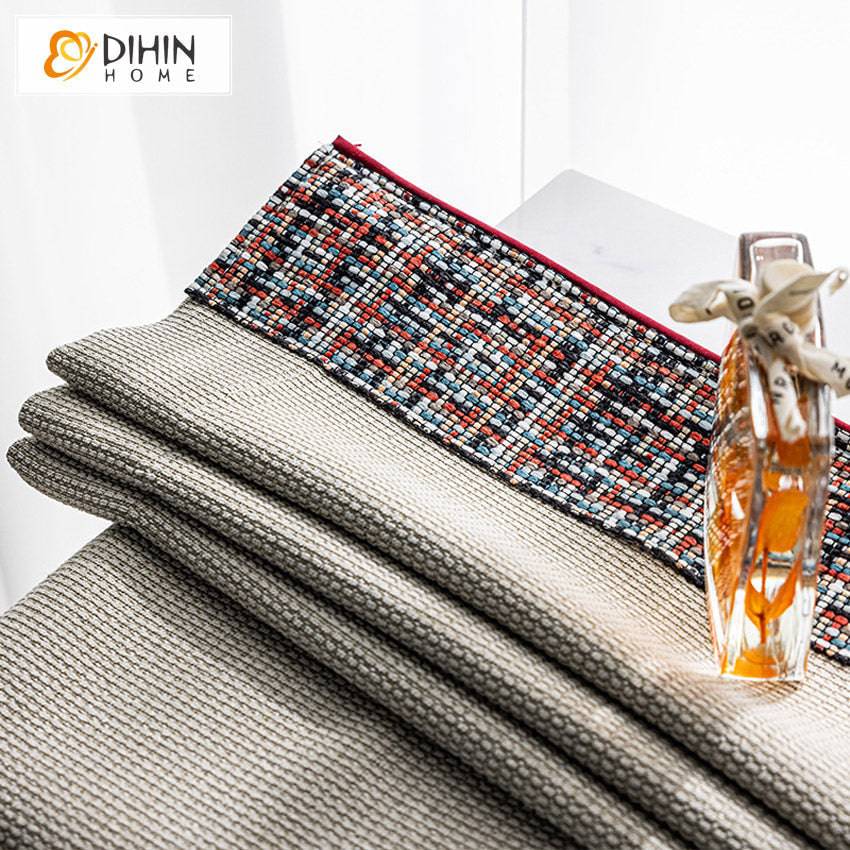DIHIN HOME Modern Thick Fabric With Lace,Blackout Grommet Window Curtain for Living Room ,52x63-inch,1 Panel Roman Shades Curtains Window Blinds custom curtains blackout curtains curtains for living room sheer curtains curtain fabric linen curtains kitchen curtains velvet curtains pinch pleat curtains bay window curtains outdoor curtains pleated curtains floral curtains dining room curtains kitchen valances drapes for bedroom patio curtains nursery curtains grommet curtains